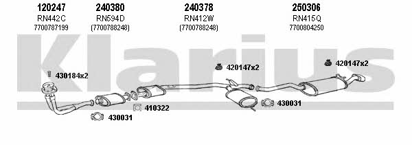 Klarius 720316E Exhaust system 720316E