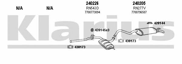 Klarius 720327E Exhaust system 720327E
