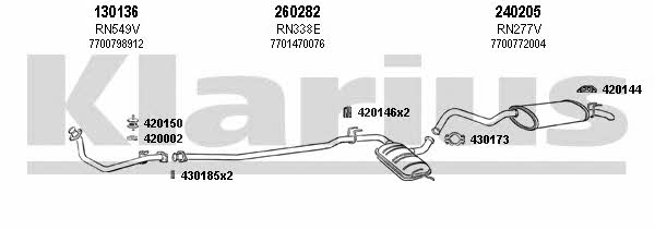 Klarius 720356E Exhaust system 720356E