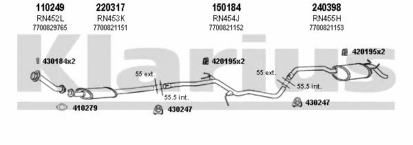  720413E Exhaust system 720413E