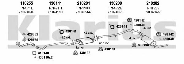  720416E Exhaust system 720416E