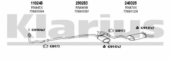 Klarius 720431E Exhaust system 720431E