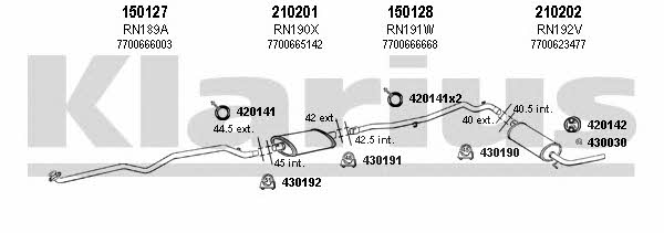 Klarius 720496E Exhaust system 720496E