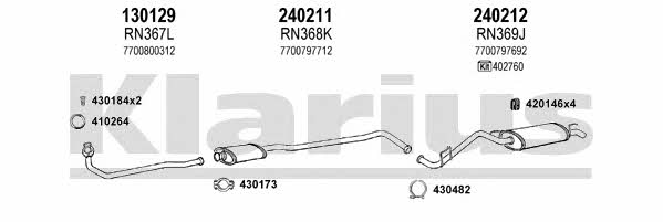 Klarius 720524E Exhaust system 720524E