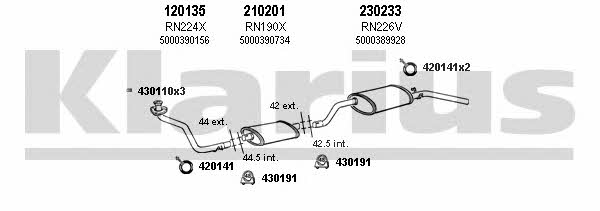 Klarius 720536E Exhaust system 720536E