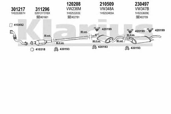 Klarius 930269E Exhaust system 930269E