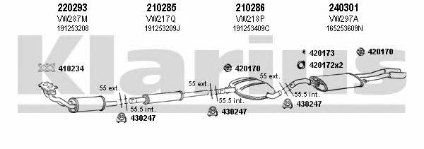 Klarius 930309E Exhaust system 930309E