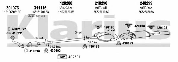 Klarius 930374E Exhaust system 930374E