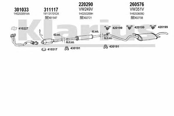 Klarius 930445E Exhaust system 930445E