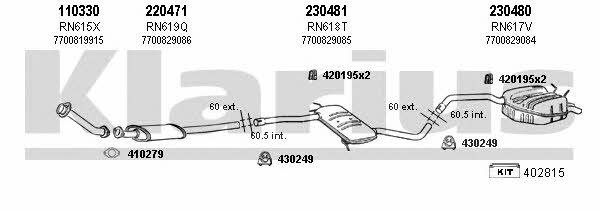  720595E Exhaust system 720595E