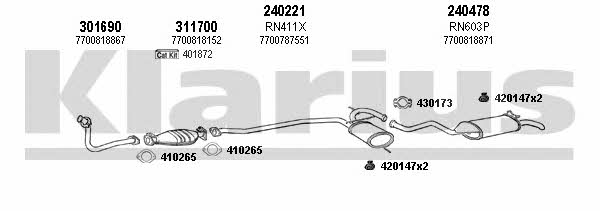 Klarius 720626E Exhaust system 720626E
