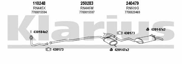 Klarius 720627E Exhaust system 720627E
