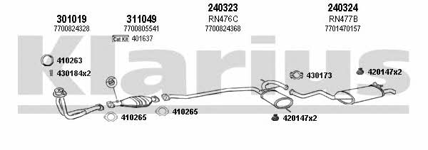 Klarius 720633E Exhaust system 720633E