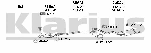 Klarius 720637E Exhaust system 720637E