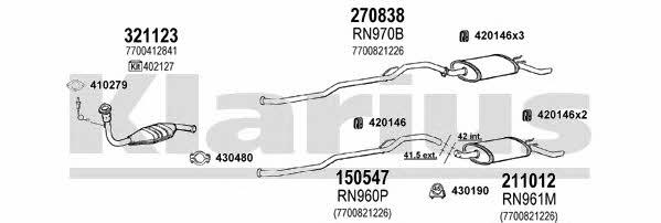  720675E Exhaust system 720675E