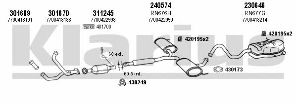 Klarius 720714E Exhaust system 720714E