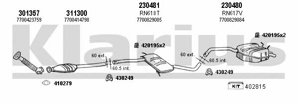  720730E Exhaust system 720730E
