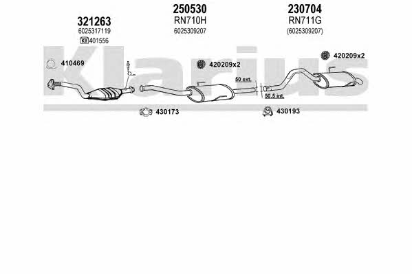  720742E Exhaust system 720742E