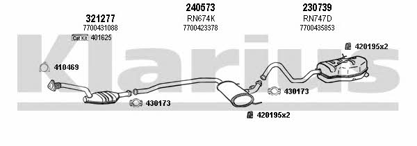 Klarius 720817E Exhaust system 720817E