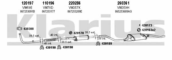 Klarius 930511E Exhaust system 930511E