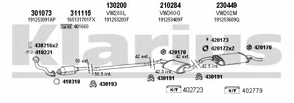 Klarius 930526E Exhaust system 930526E