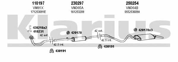 Klarius 930534E Exhaust system 930534E