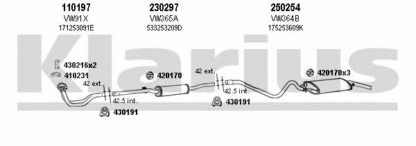 Klarius 930542E Exhaust system 930542E