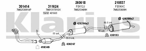 Klarius 930558E Exhaust system 930558E