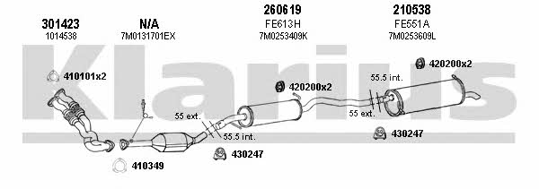 Klarius 930561E Exhaust system 930561E