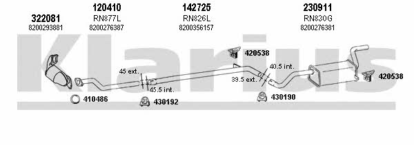  720870E Exhaust system 720870E