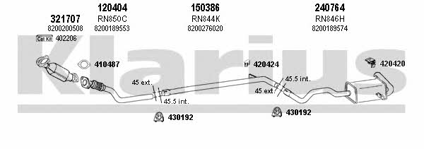 Klarius 720876E Exhaust system 720876E