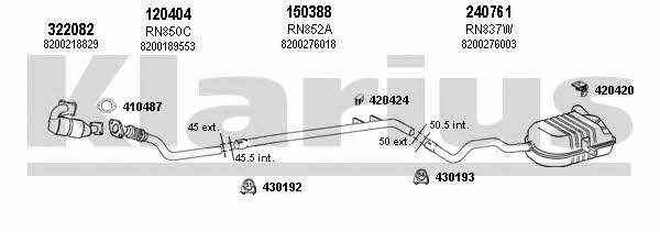 Klarius 720904E Exhaust system 720904E