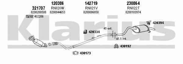 Klarius 720944E Exhaust system 720944E