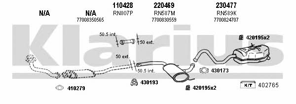 Klarius 720948E Exhaust system 720948E