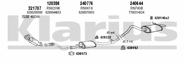 Klarius 720953E Exhaust system 720953E