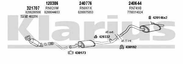 Klarius 720955E Exhaust system 720955E