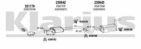 Klarius 720956E Exhaust system 720956E