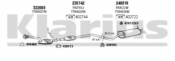  721011E Exhaust system 721011E