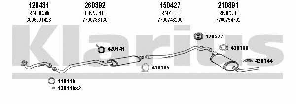 Klarius 721017E Exhaust system 721017E