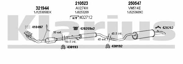 Klarius 930828E Exhaust system 930828E