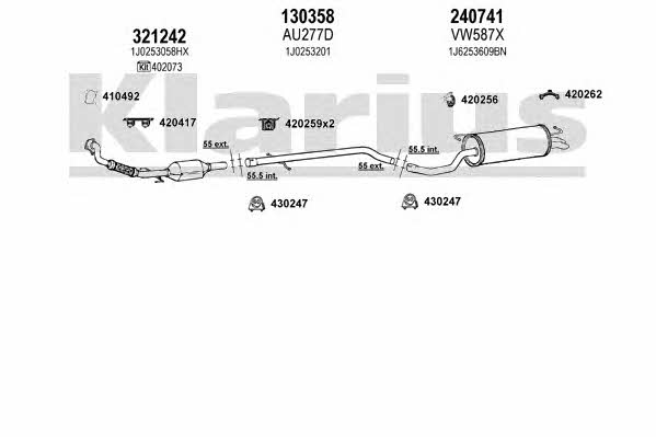 Klarius 930894E Exhaust system 930894E