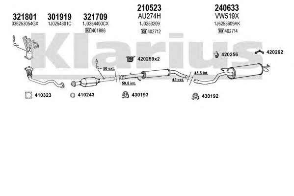 Klarius 930905E Exhaust system 930905E