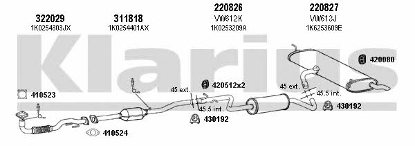 Klarius 930930E Exhaust system 930930E