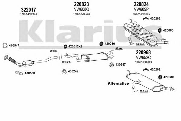 Klarius 930935E Exhaust system 930935E