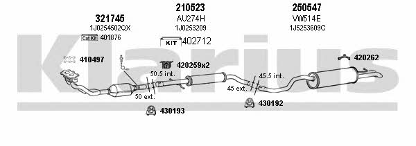 Klarius 930961E Exhaust system 930961E