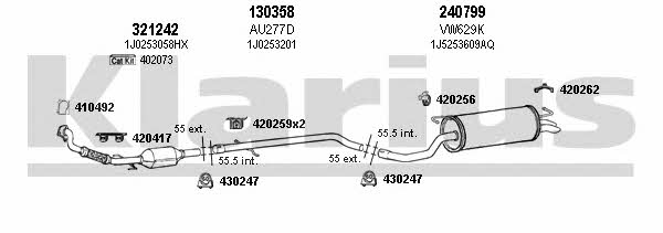 Klarius 930988E Exhaust system 930988E