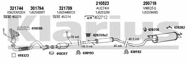 Klarius 931002E Exhaust system 931002E