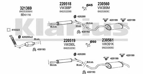  931016E Exhaust system 931016E