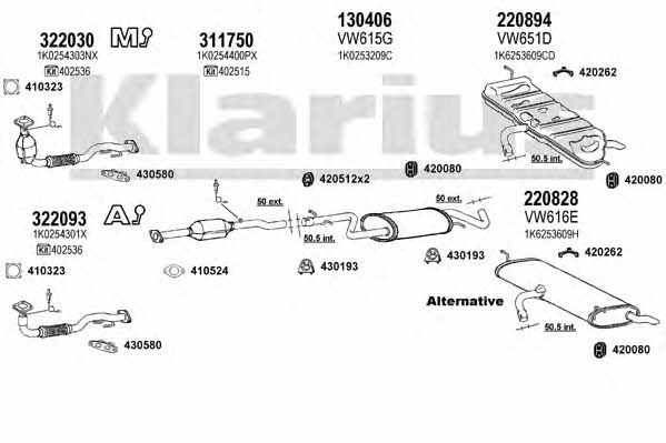 Klarius 931127E Exhaust system 931127E