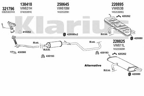 Klarius 931132E Exhaust system 931132E